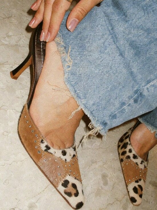 MODA ME COUTURE Shoes - Apricot Sexy Women's Pointed Toe Slip-On Stiletto Heels